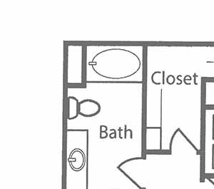 Two bedroom floor plan